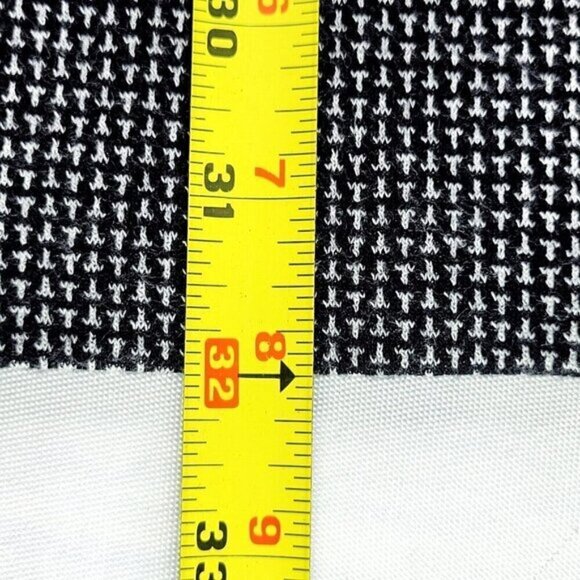 J Jill Shift Dress Size M Petite Pockets Pullover Black White Pattern - Picture 7 of 10